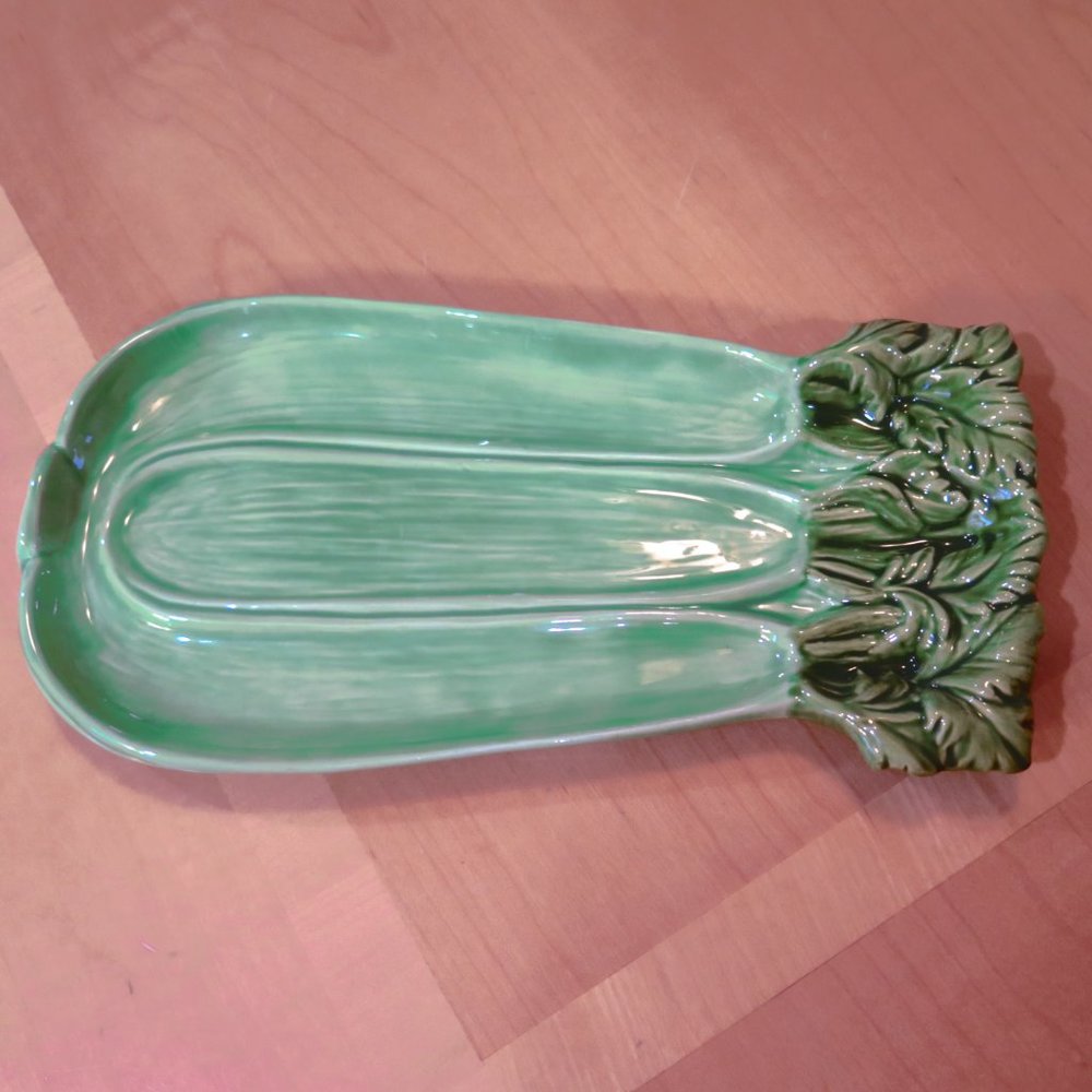 Ceramic Vintage ‘78, Signed, Handmade Celery Dish
